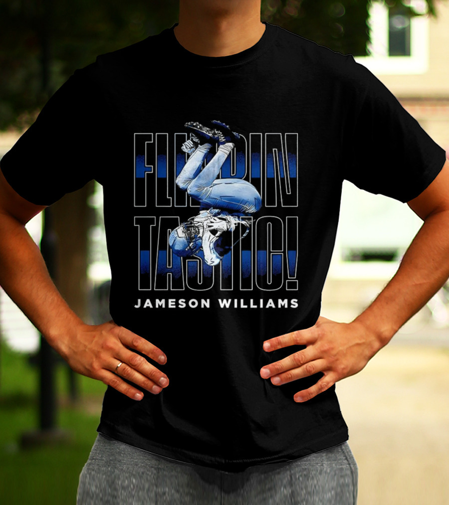 Flippintastic Jameson Williams Detroit Lions T-Shirt