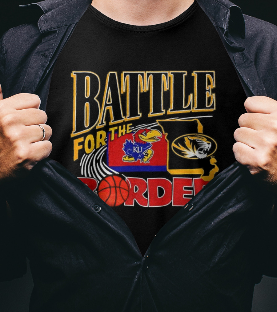 Battle For The Border KU Jayhawks Vs Mizzou Tigers T-Shirt