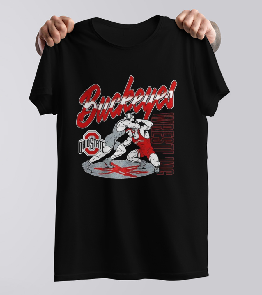 Ohio State Buckeyes Wrestling Mat Action T-Shirt