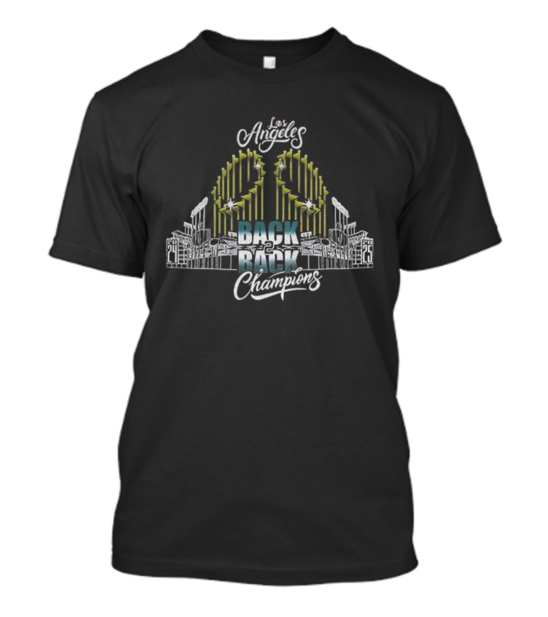 Los Angeles Dodgers Back 2 Back Champions 2025 Trophy T-Shirt