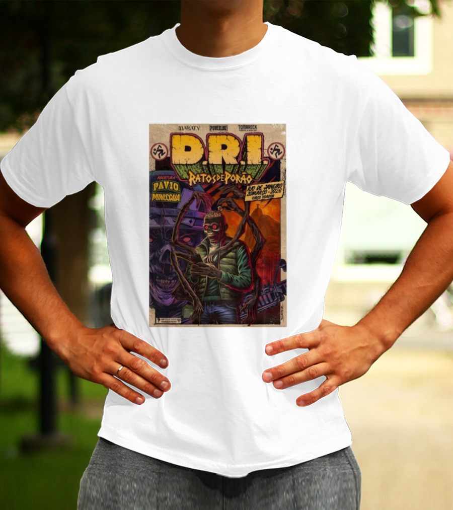 D.R.I Ratos De Porão Rio De Janeiro Zumbargo 2026 Circo Voador T-Shirt
