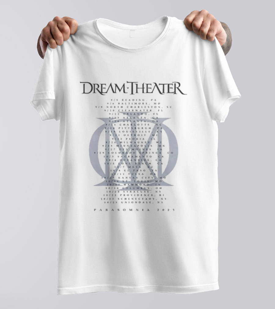 Dream Theater A Change Of Seasons Tour 2025 Parasomnia Dates And Logo T-Shirt