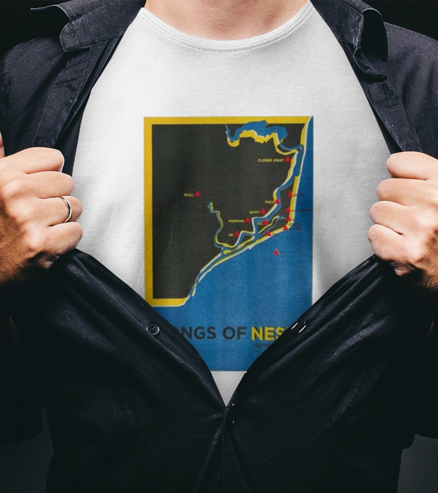 Hayden Thorpe Songs Of Ness Map Art A3 Ltd Edition 100 T-Shirt