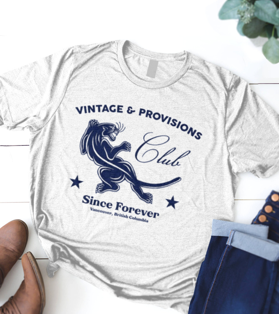 Vintage Provisions Club Since Forever Vancouver British Columbia Panther T-Shirt