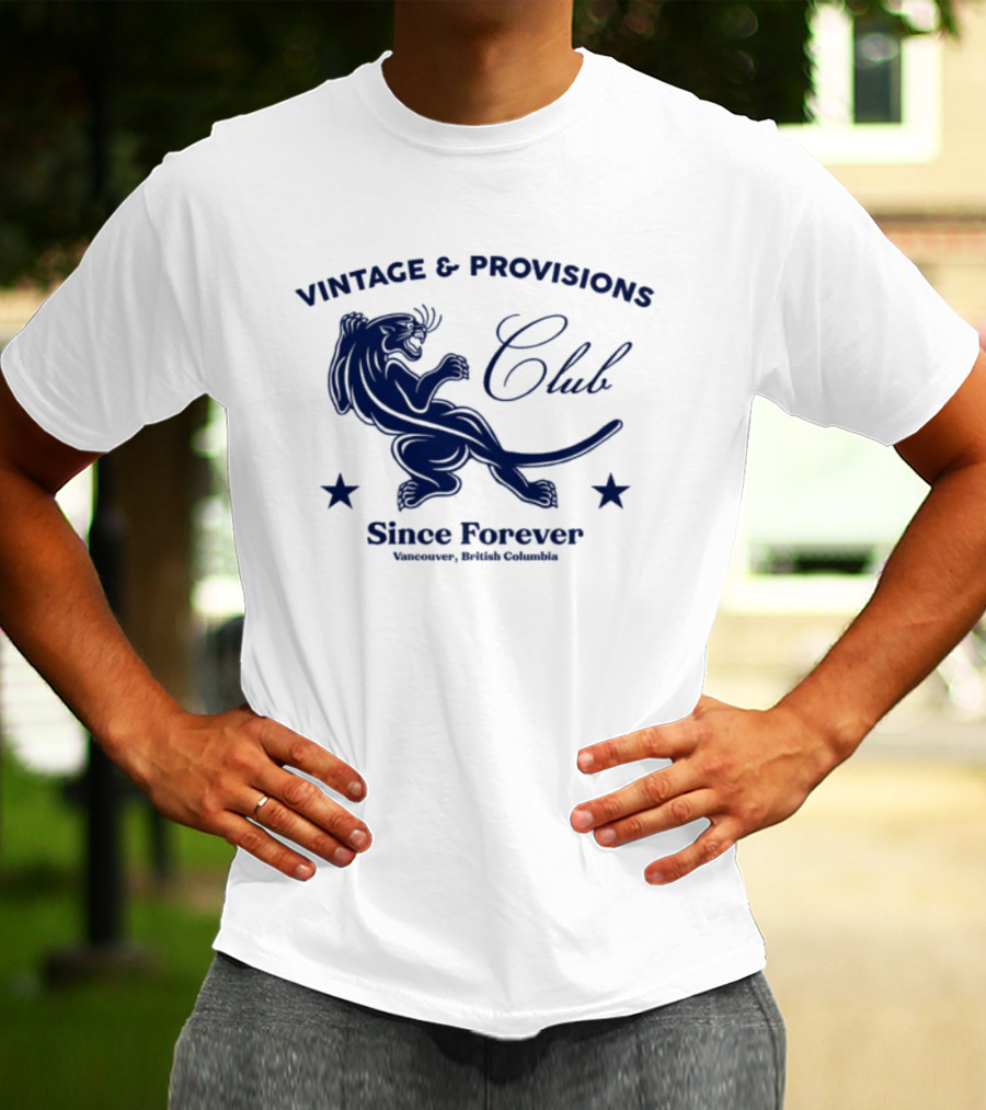 Vintage Provisions Club Since Forever Vancouver British Columbia Panther T-Shirt