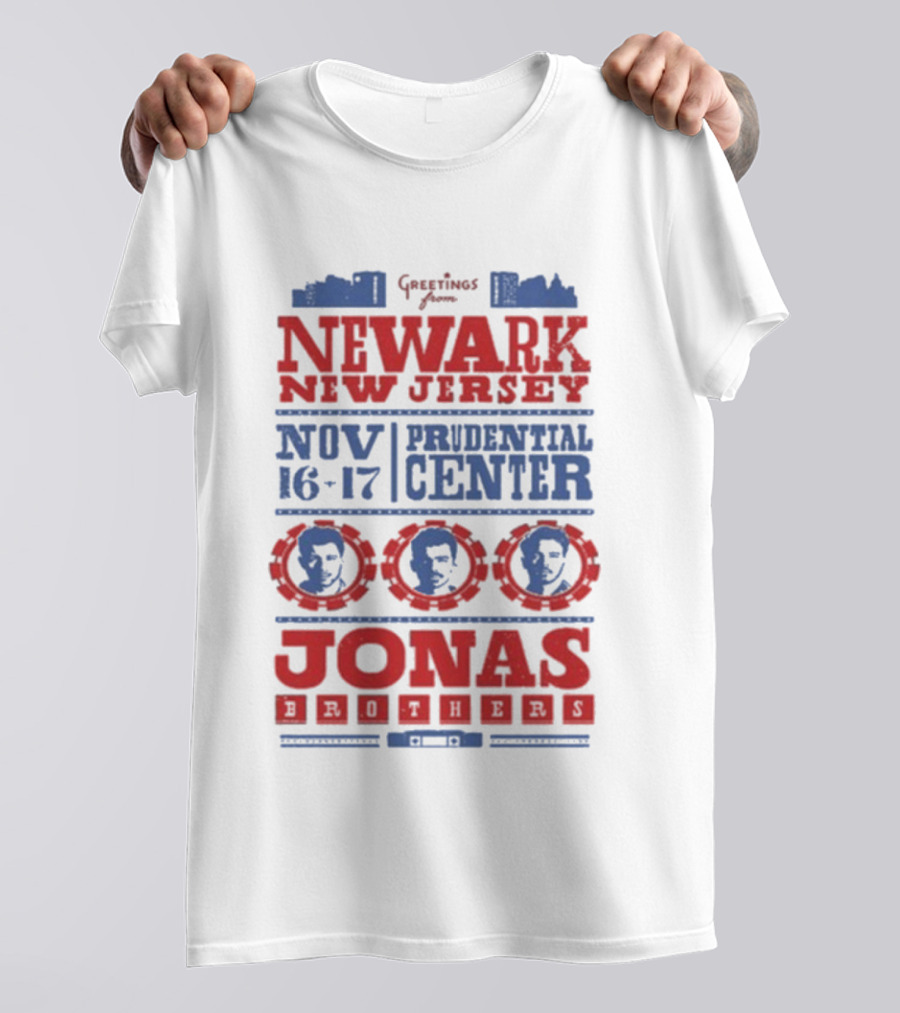 Jonas Brothers Newark Prudential Center Nov 16-17 2025 T-Shirt