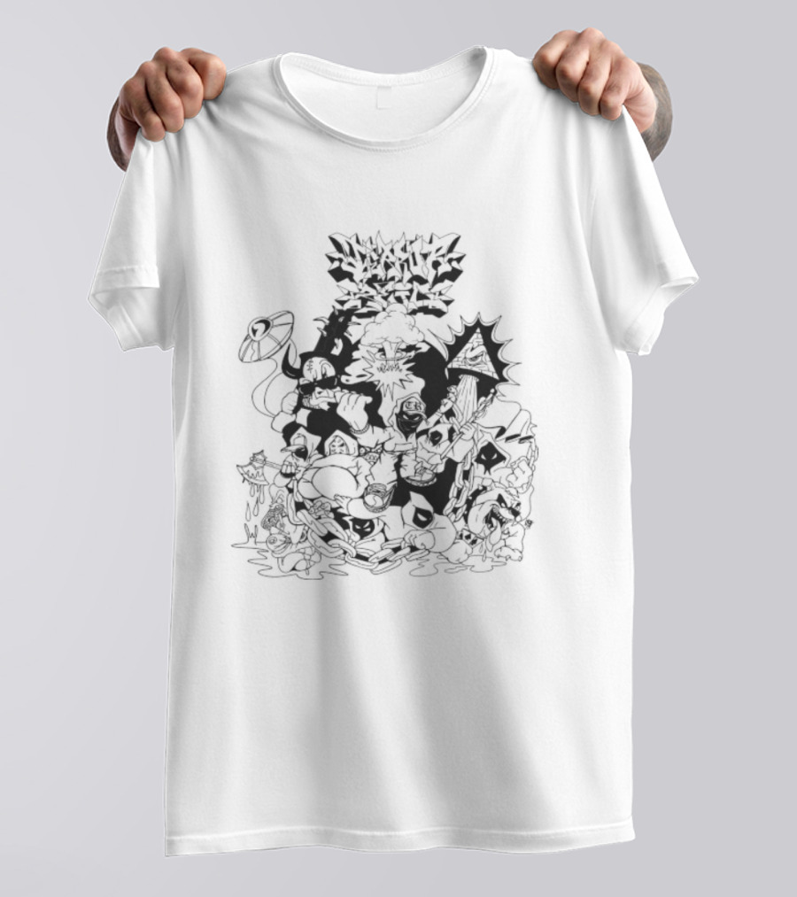 Terror Reid Madness Scribble Style Cartoon Collage T-Shirt