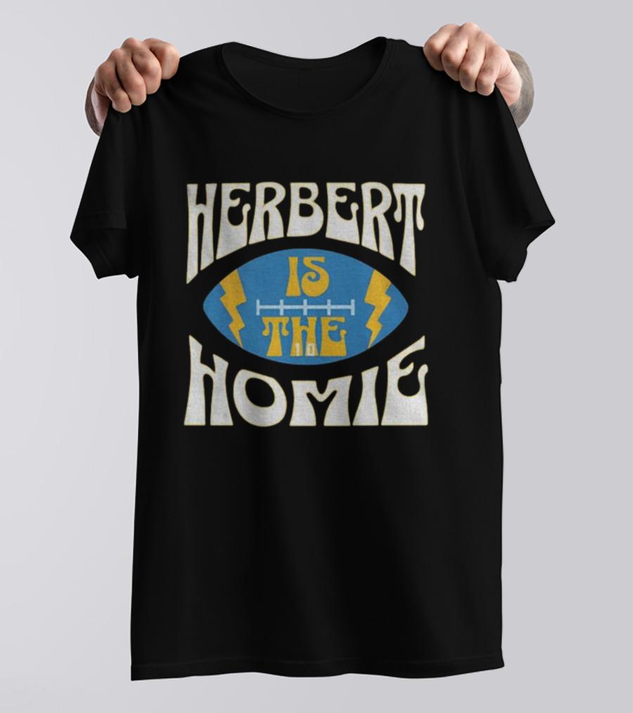 Herbert Is The Homie Los Angeles Chargers Football Justin Herbert Lightning Bolt T-Shirt