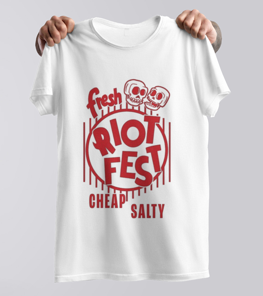 Fresh Skulls Riot Fest Cheap Salty T-Shirt