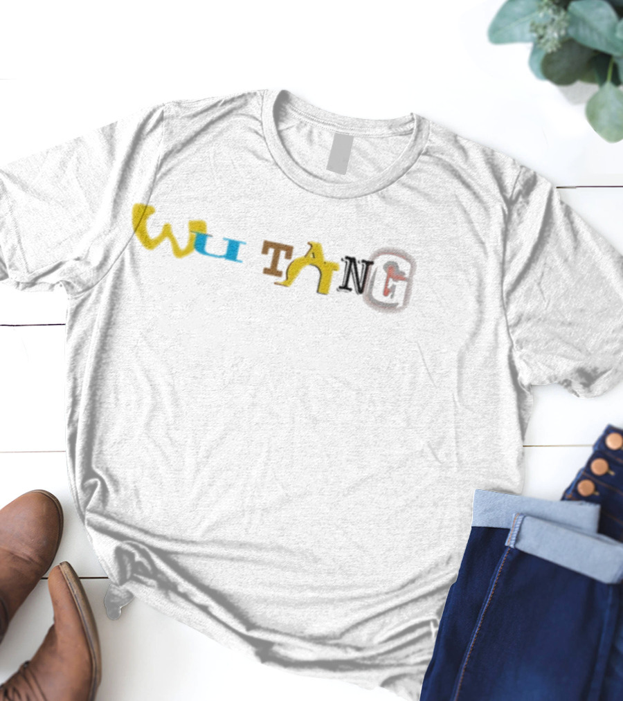 Wu Tang Clan Colorblock Typography Logo T-Shirt
