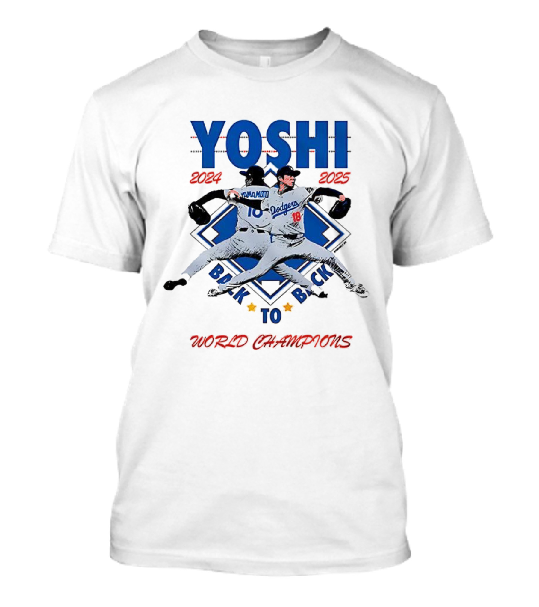 Yoshi Dodgers Back To Back World Champions 2024-2025 T-Shirt