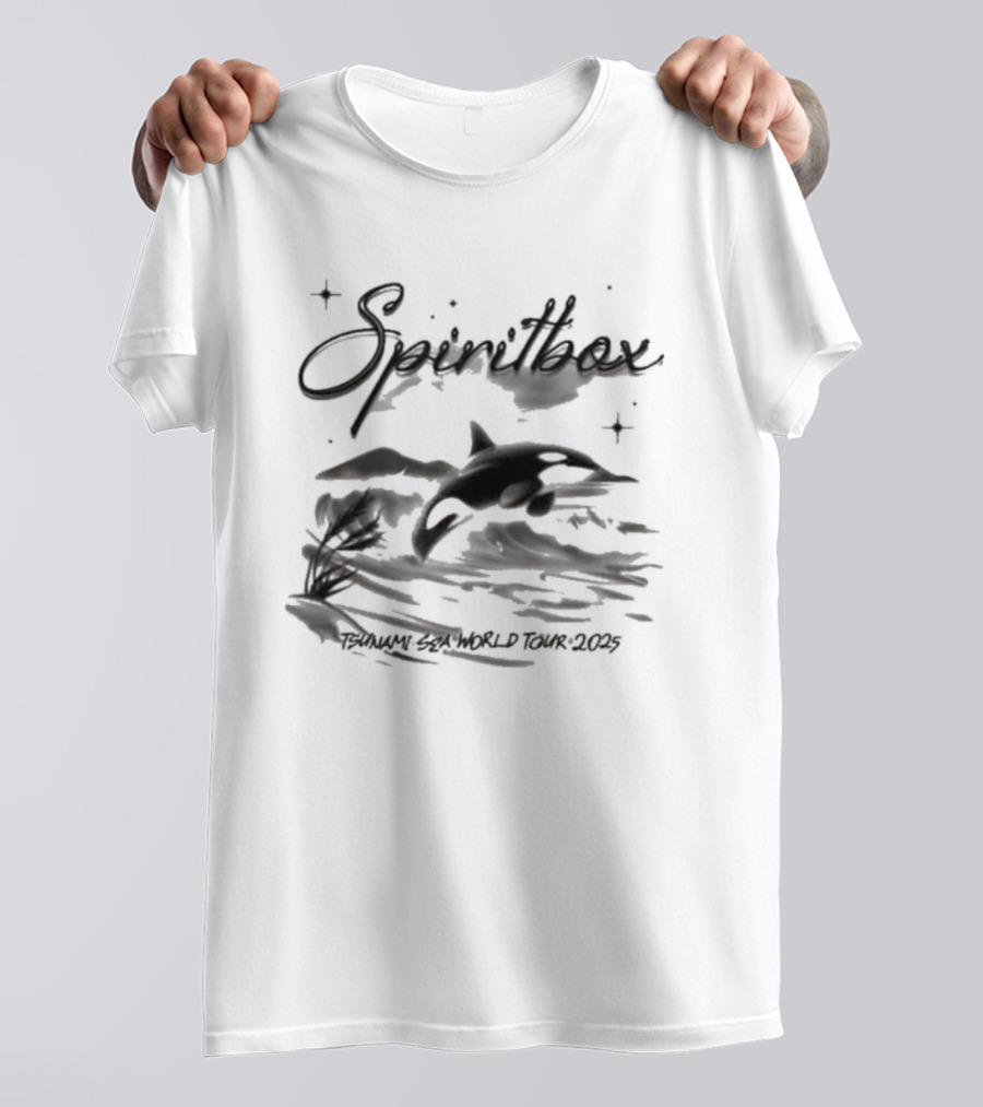 Spiritbox Tsunami Sea World Tour 2025 Orca Whale T-Shirt