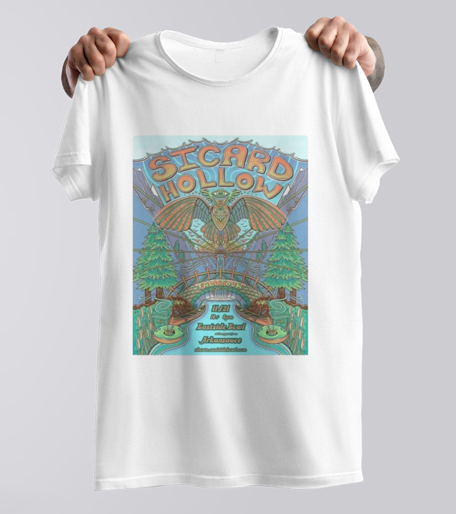 Sicard Hollow Fall Tour Eastside Bowl Nashville TN Nov 21 Arkansauce 2025 T-Shirt