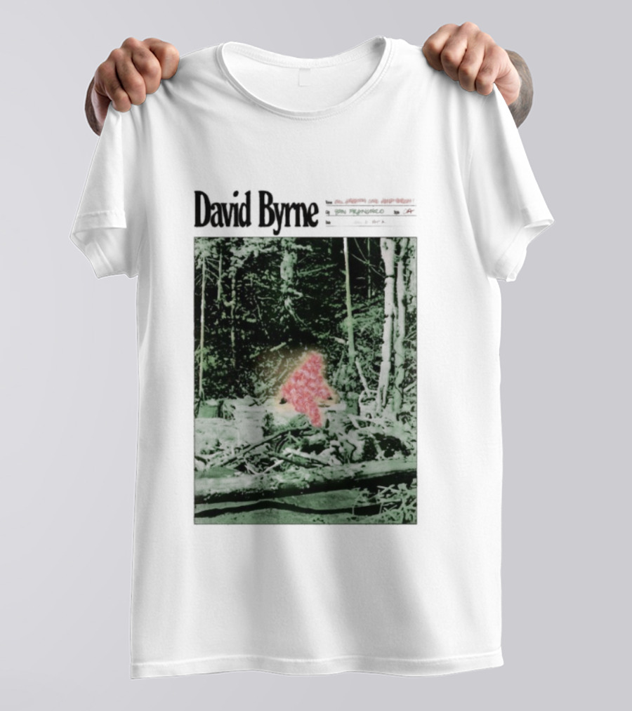 David Byrne Bill Graham Civic Auditorium San Francisco Nov 16-18 Forest Red Shape T-Shirt