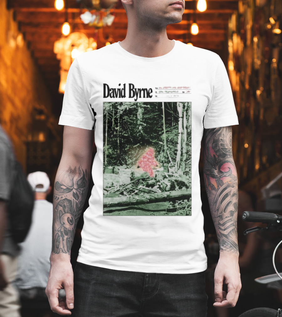 David Byrne Bill Graham Civic Auditorium San Francisco Nov 16-18 Forest Red Shape T-Shirt