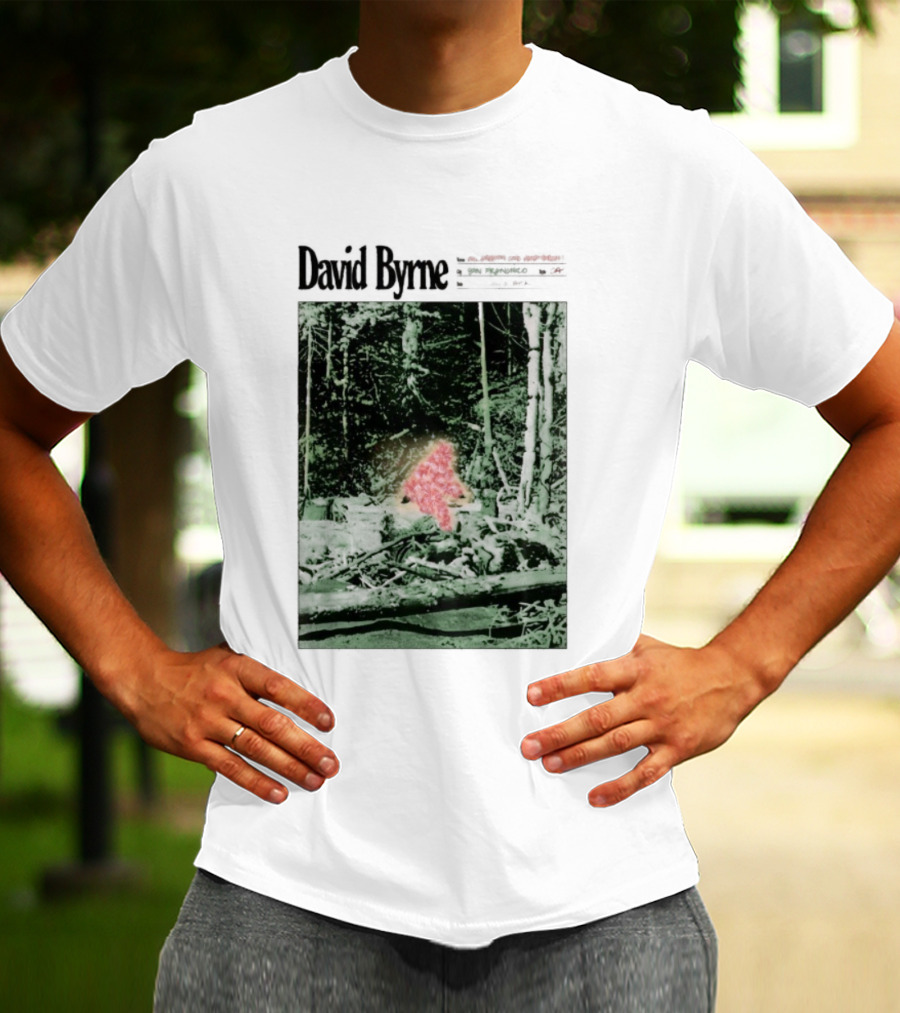 David Byrne Bill Graham Civic Auditorium San Francisco Nov 16-18 Forest Red Shape T-Shirt