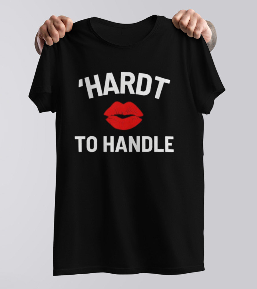 ‘Hardt To Handle Red Lips Graphic Statement T-Shirt