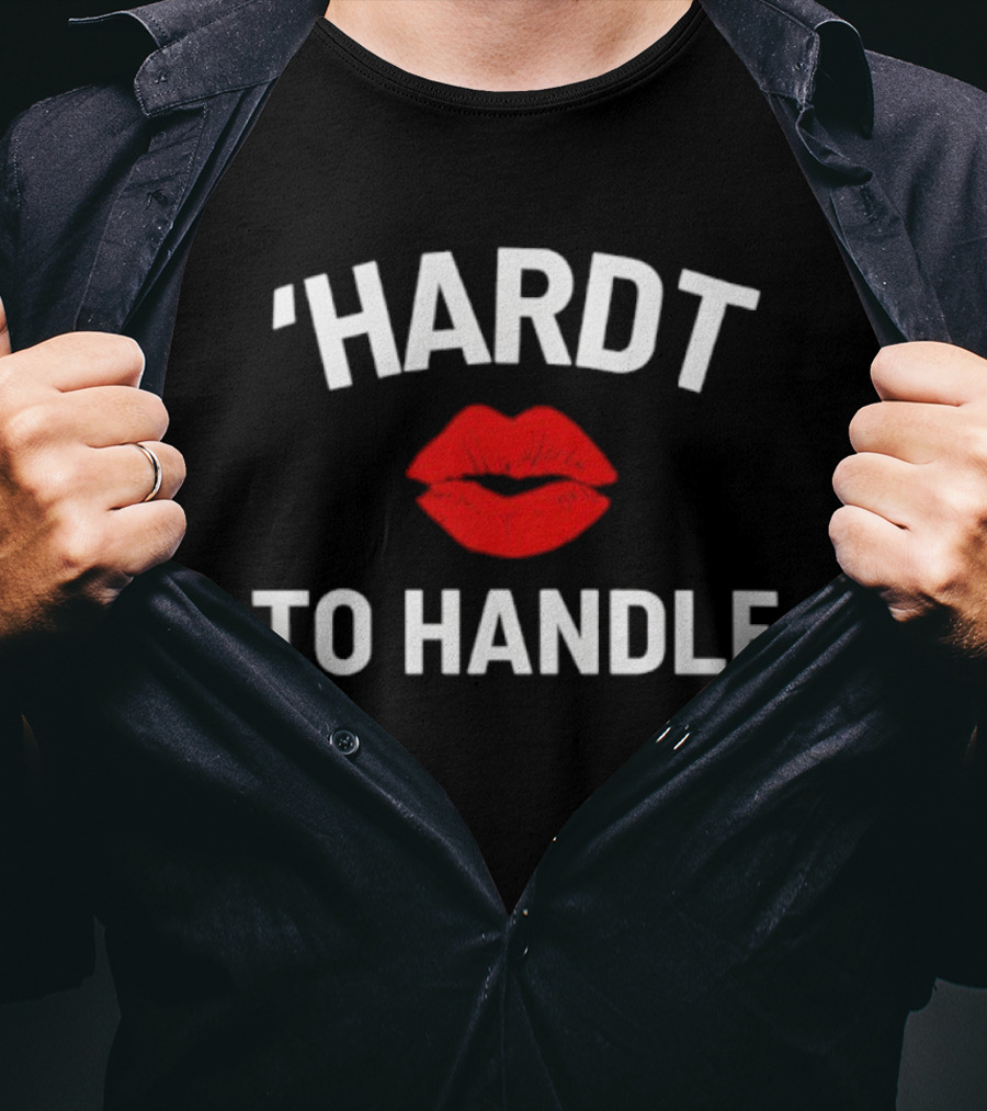 ‘Hardt To Handle Red Lips Graphic Statement T-Shirt