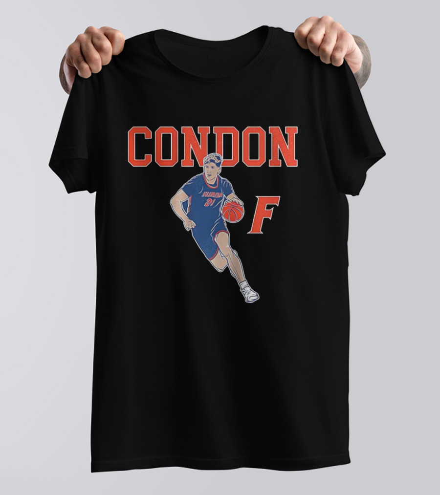 CONDON Florida Gators Basketball 21 F Player Pose T-Shirt