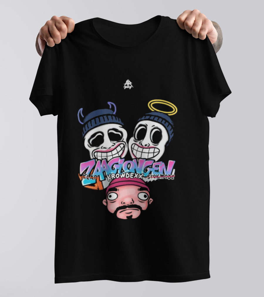 Ar Gang Zaaglong Kalp Krowdexx Sickmode Cartoon Faces Halo Horns T-Shirt