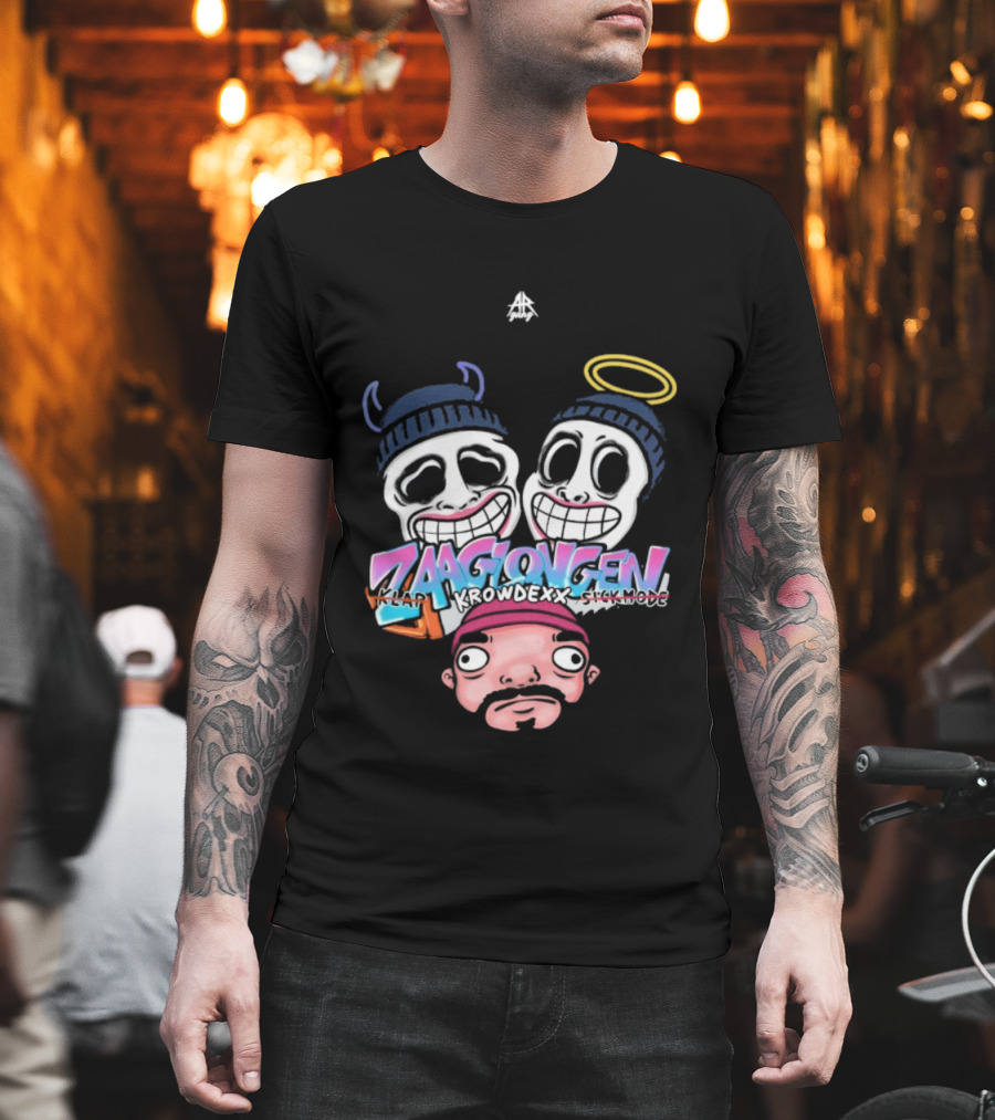 Ar Gang Zaaglong Kalp Krowdexx Sickmode Cartoon Faces Halo Horns T-Shirt