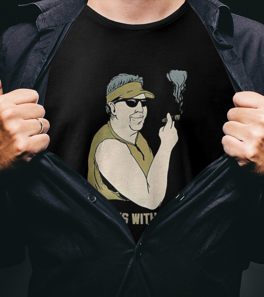 Stogies With Poggi Biff Poggi Smoking Cigar Artwork T-Shirt