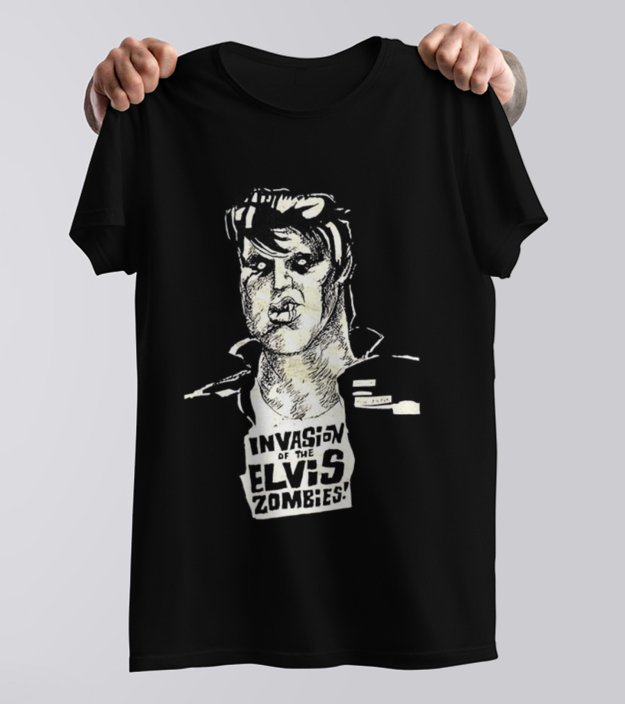 Gary Panter Invasion Elvis Zombies Sketch Art T-Shirt