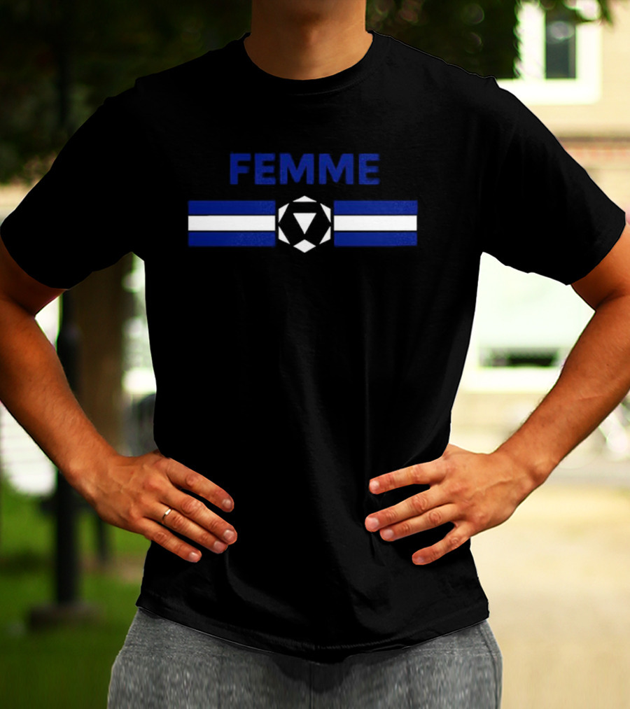 FEMME Pride Flag Symbol Mark Watsons T-Shirt