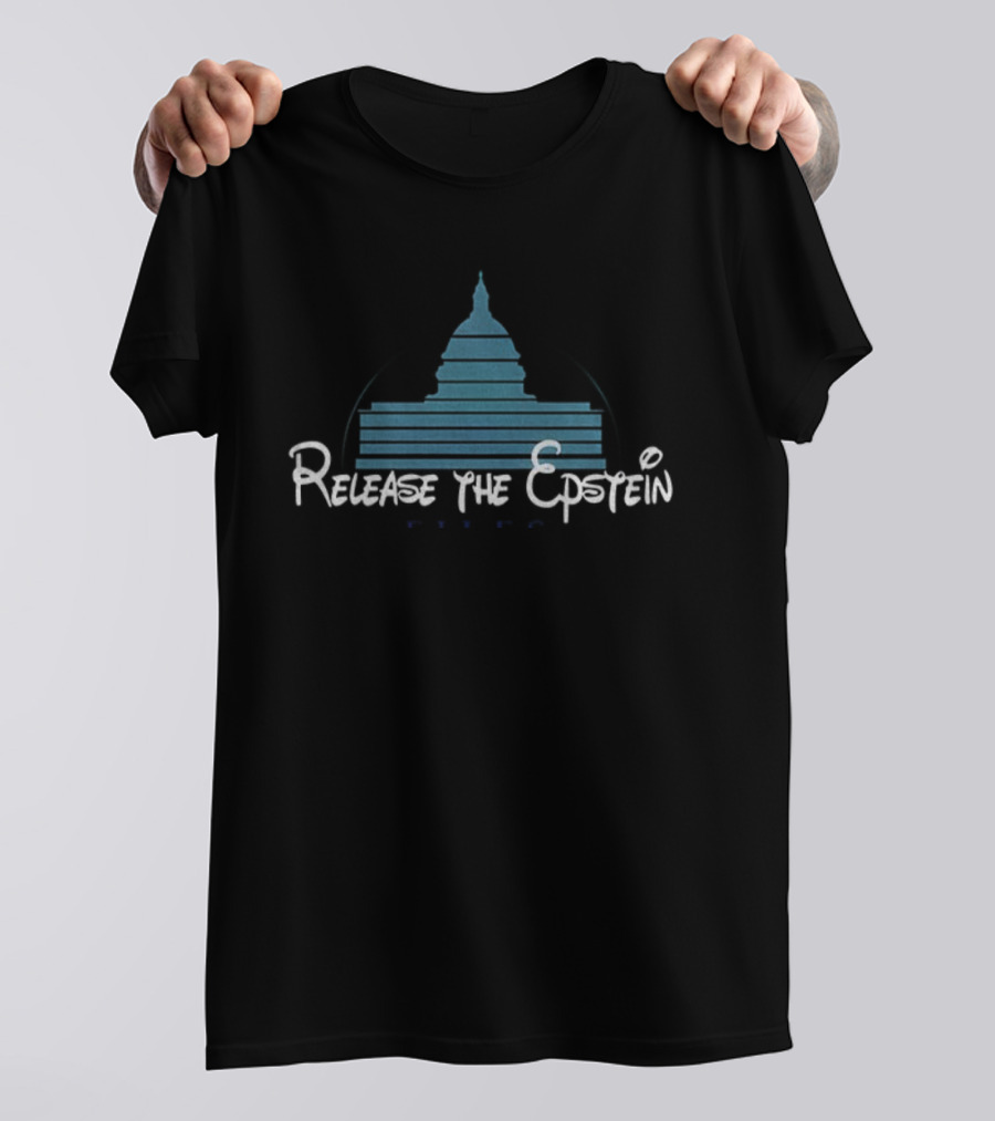 Release The Epstein Files Disney Castle Parody T-Shirt