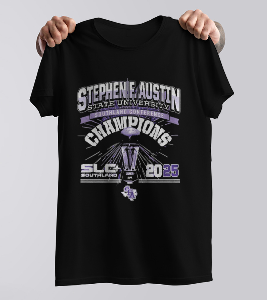 Stephen F. Austin State University Southland Conference 2025 Champions SLC Volleyball T-Shirt