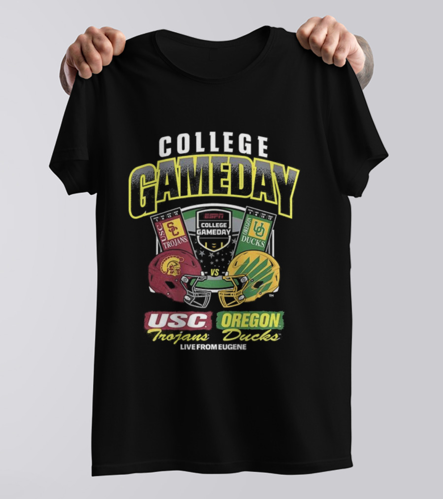 College GameDay 2025 USC Trojans Vs Oregon Ducks Live From Eugene T-Shirt