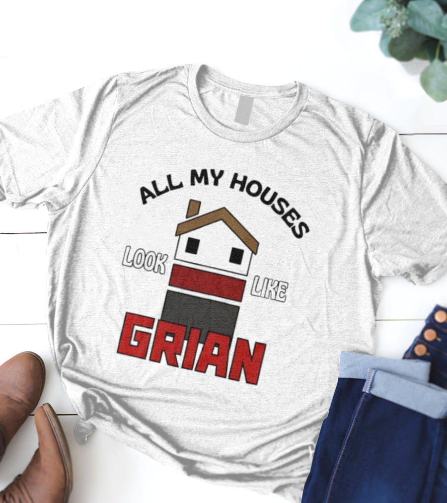 All My Houses Look Like Grian Minecraft Building Style T-Shirt