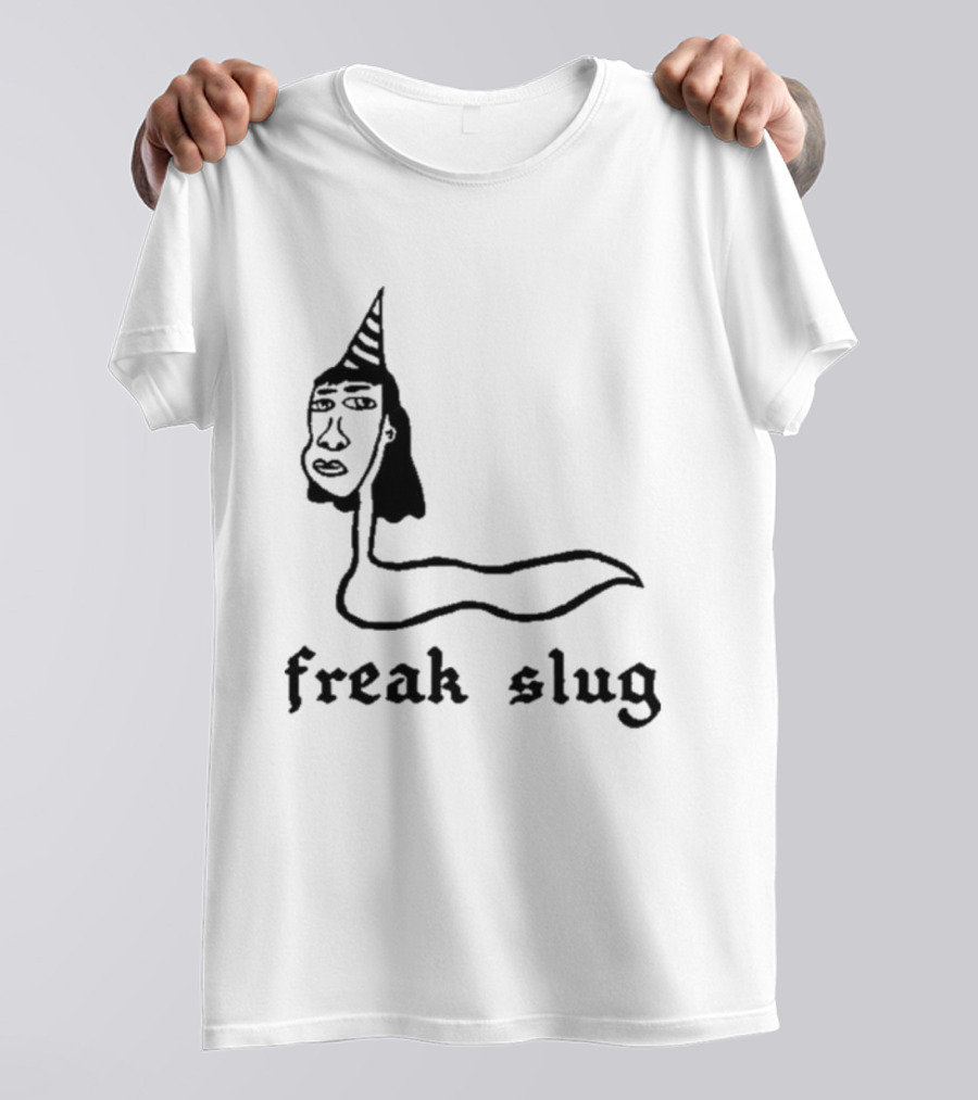 Freak Slug Party Slug Horned Head Illustration T-Shirt