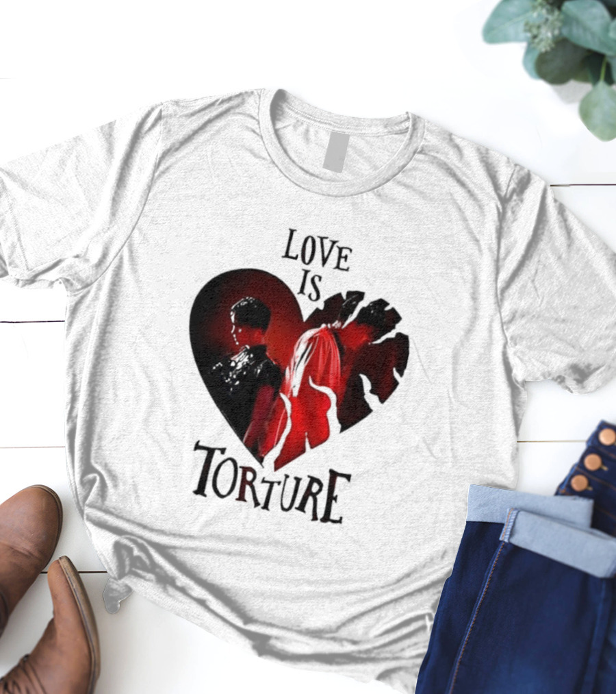 Wednesday Addams Tyler Galpin Love Is Torture Heart Design T-Shirt