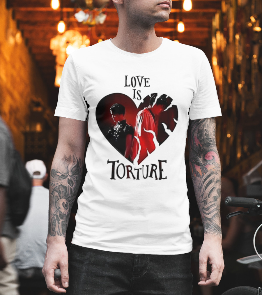 Wednesday Addams Tyler Galpin Love Is Torture Heart Design T-Shirt