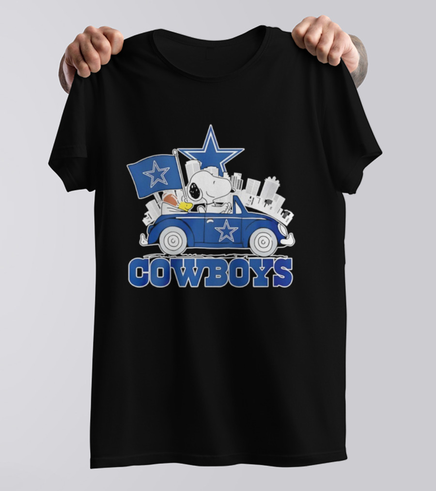 Dallas Cowboys Snoopy Woodstock Car Ride T-Shirt
