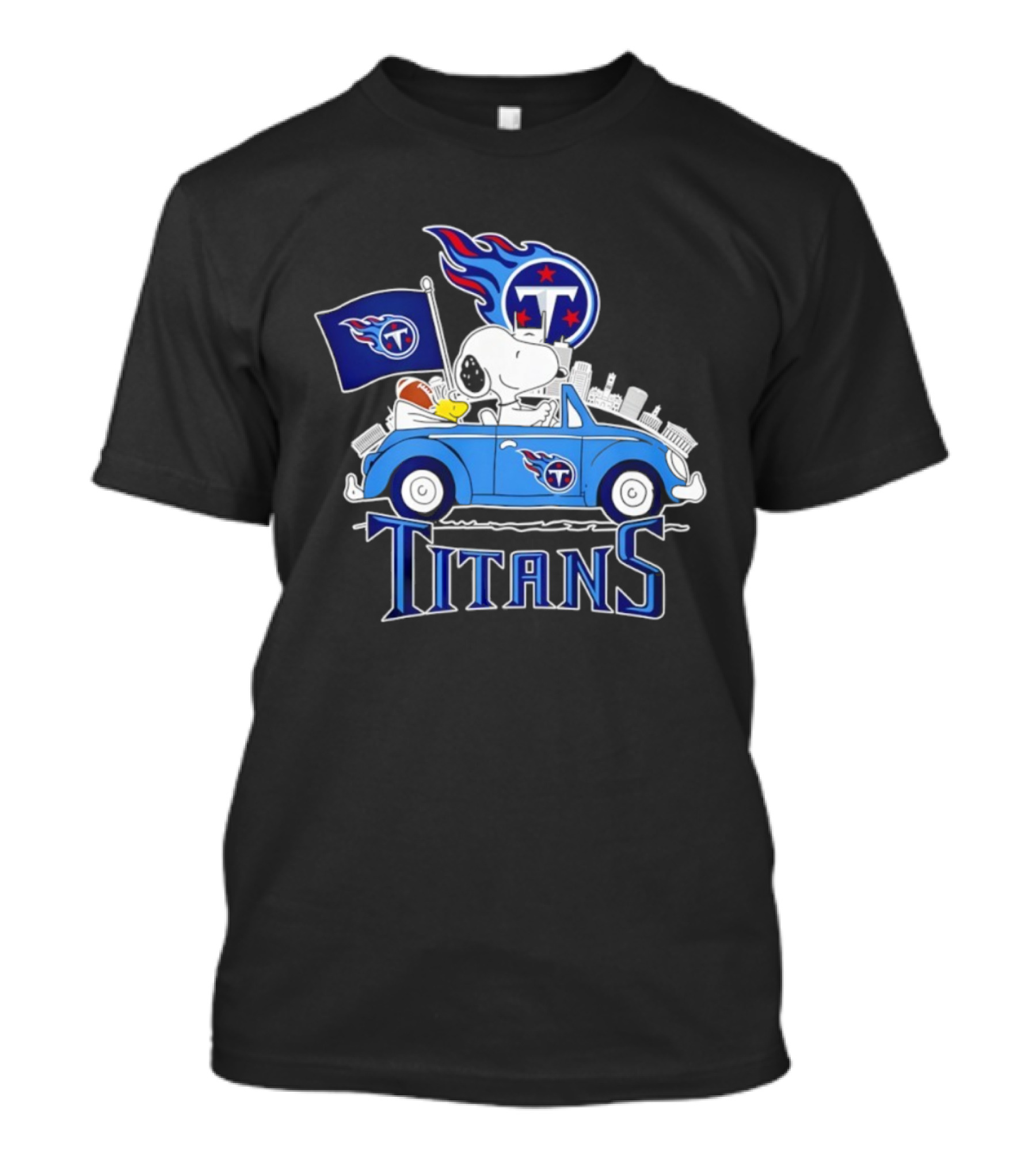 Tennessee Titans Snoopy Woodstock Driving Adventure T-Shirt
