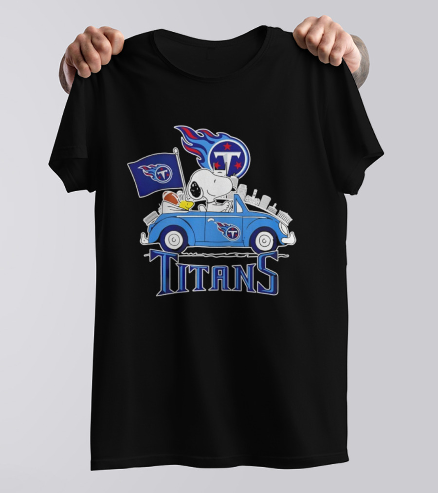 Tennessee Titans Snoopy Woodstock Driving Adventure T-Shirt