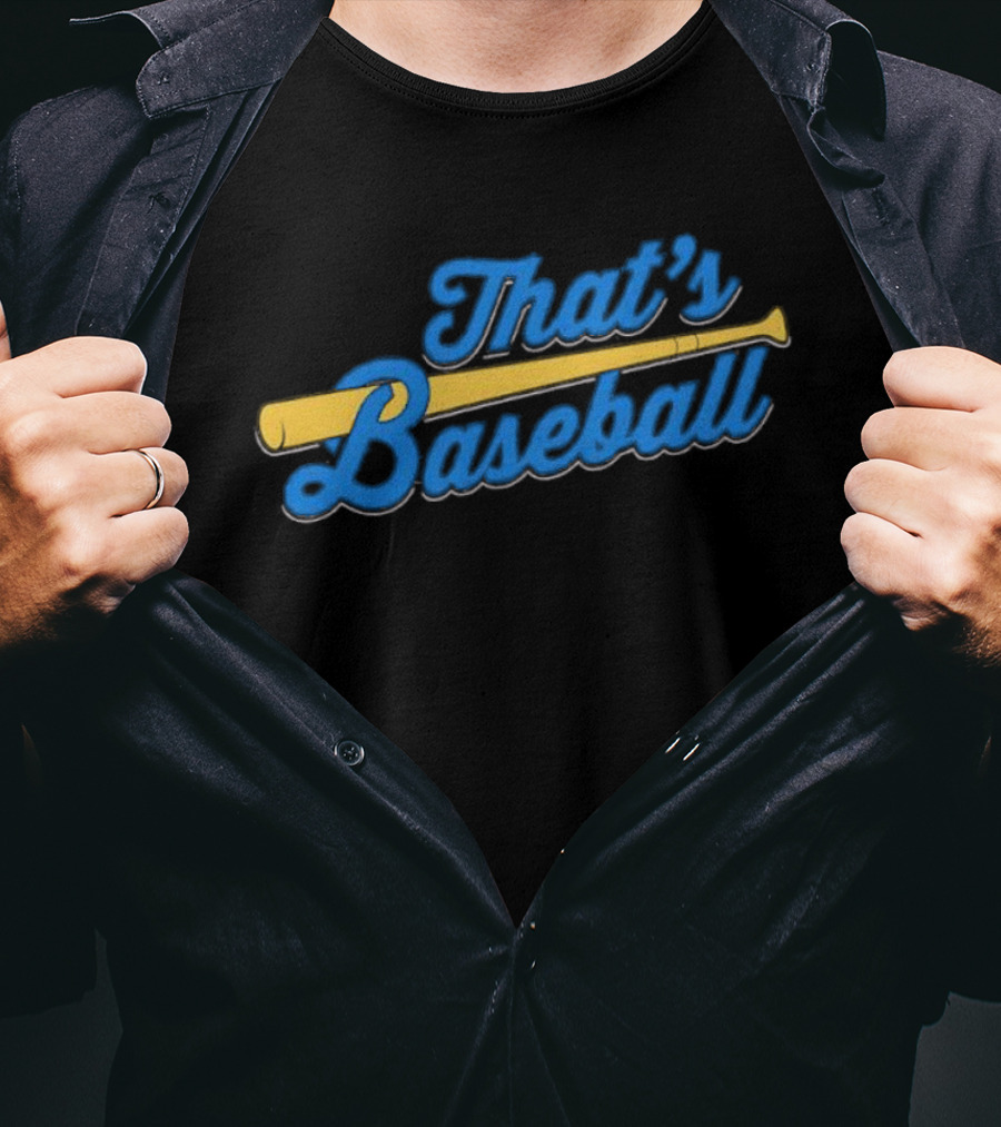 That's Baseball Classic Bat And Script Typography T-Shirt