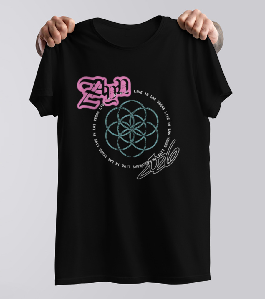 Live In Las Vegas 2024 Mandala T-Shirt