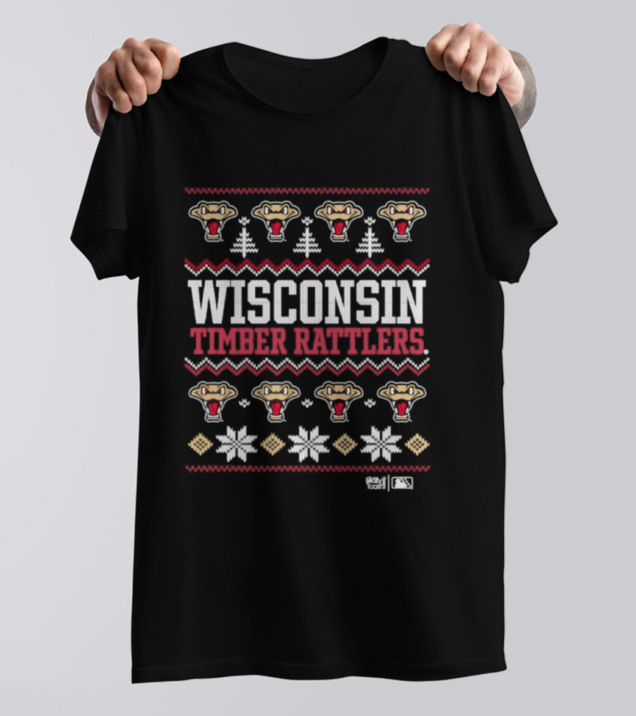 Wisconsin Timber Rattlers Holiday Christmas Crewneck Mascot Sweater T-Shirt