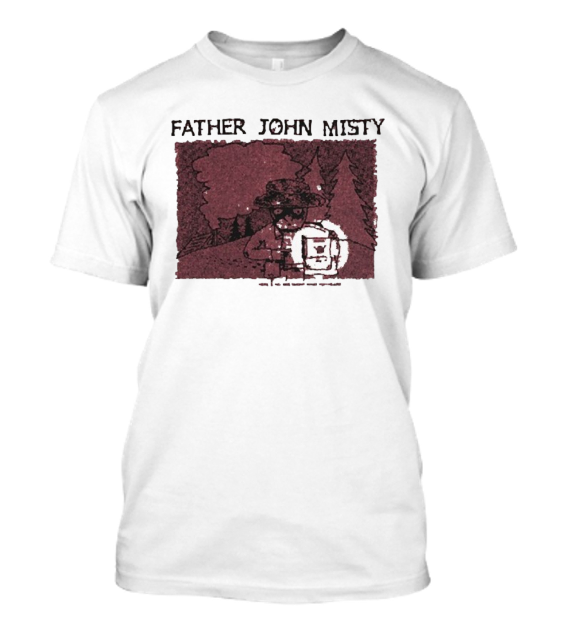 Father John Misty There’s No Mistaking What You Heard Hey Buddy Forest Illustration T-Shirt