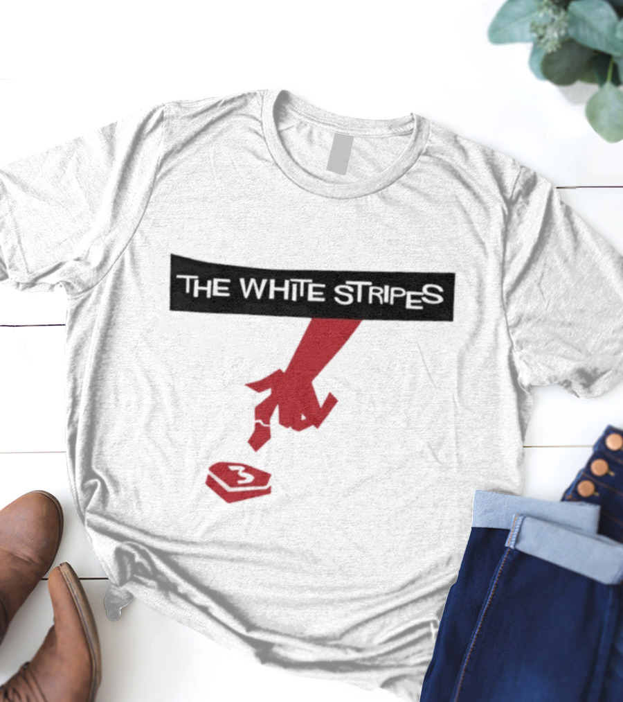 Jack White The White Stripes Let's Shake Hands Album Rock Band Merchandise T-Shirt