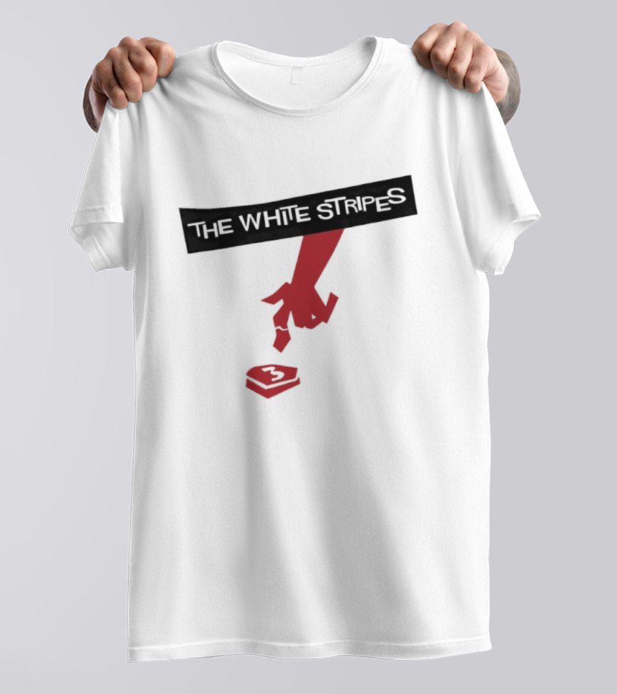 Jack White The White Stripes Let's Shake Hands Album Rock Band Merchandise T-Shirt