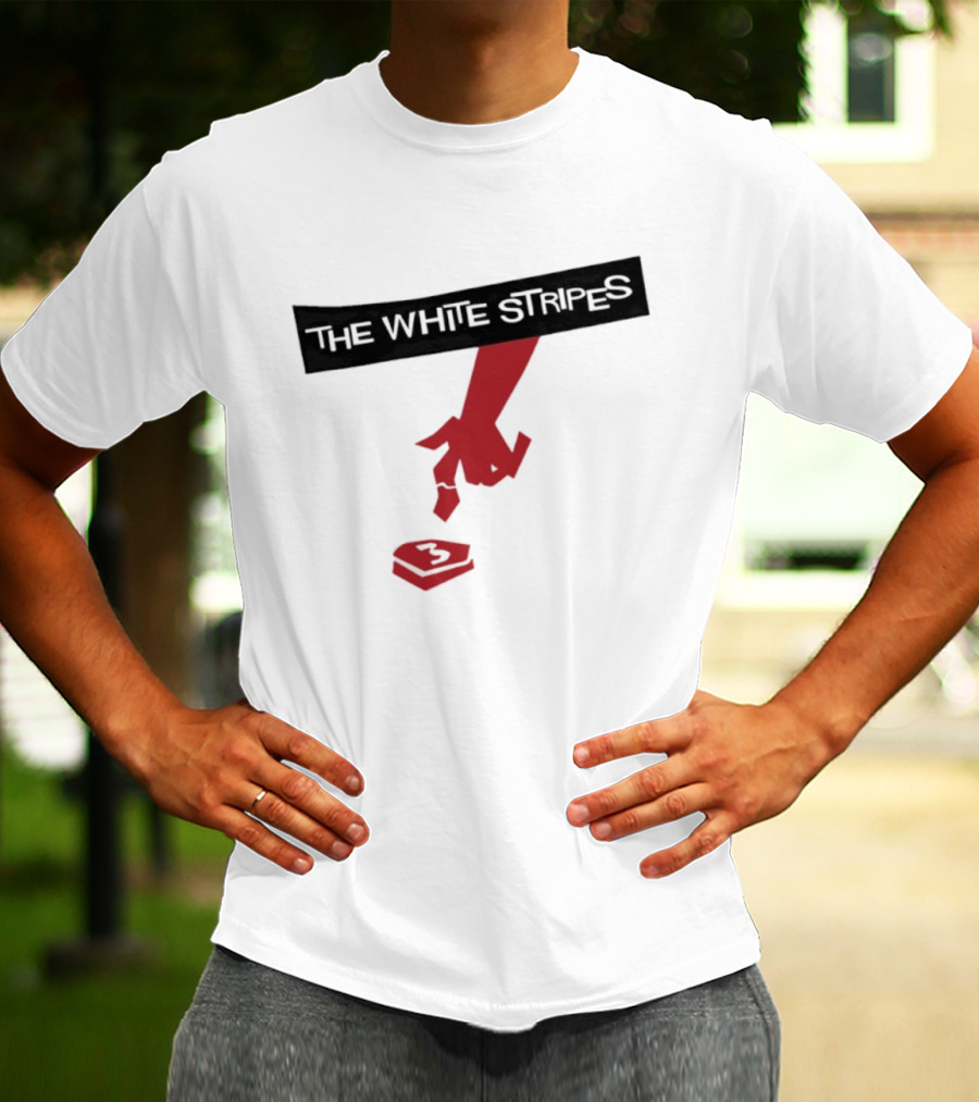 Jack White The White Stripes Let's Shake Hands Album Rock Band Merchandise T-Shirt