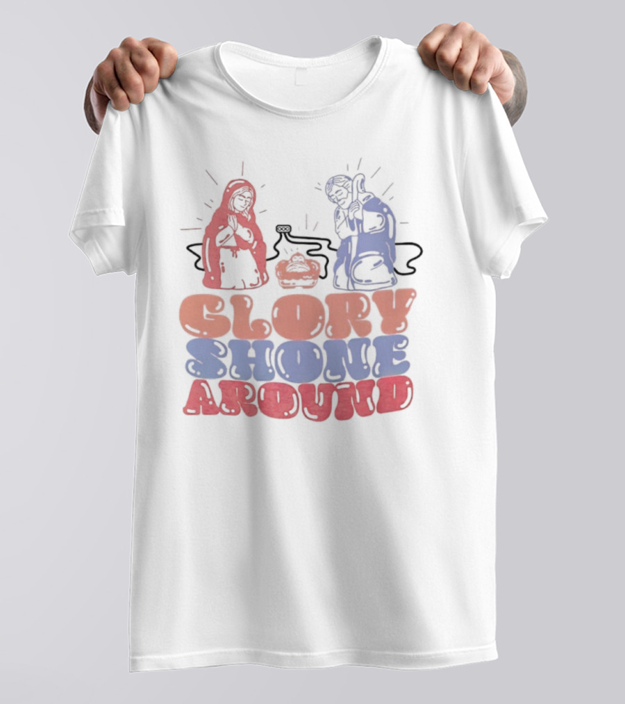 Jesus Glory Shone Around Nativity Scene T-Shirt