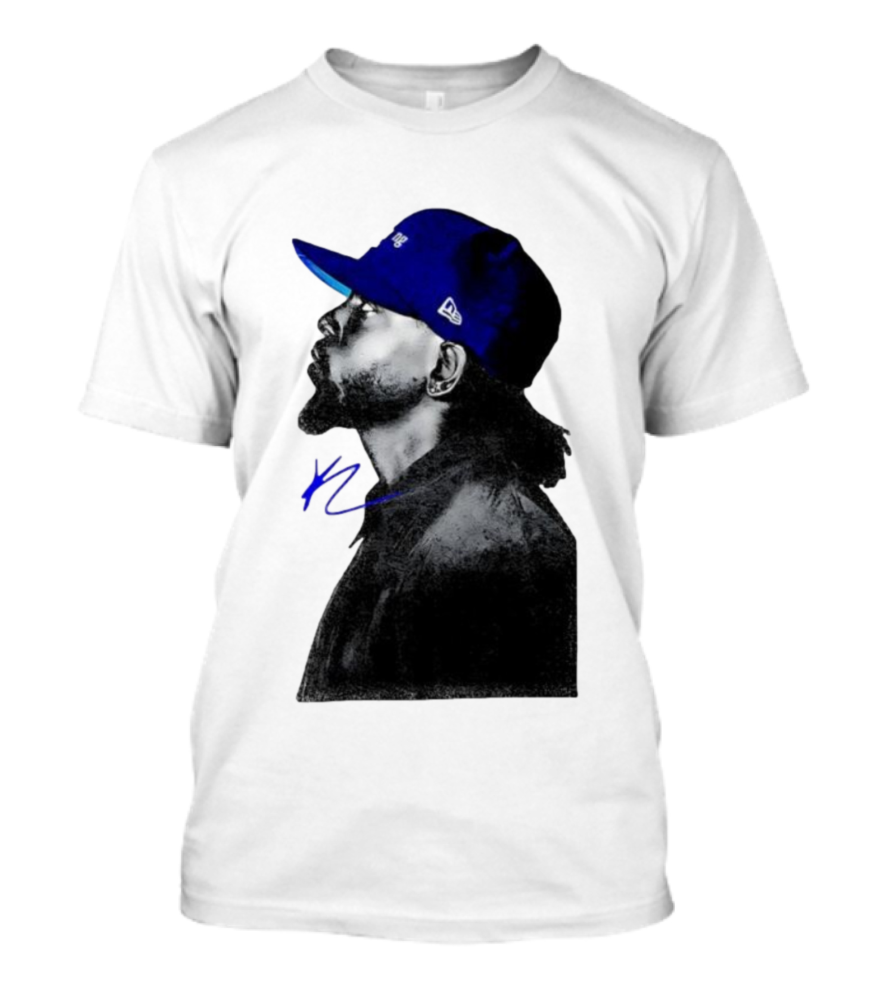 Kendrick Lamar GNX Signature YL Blue Cap T-Shirt