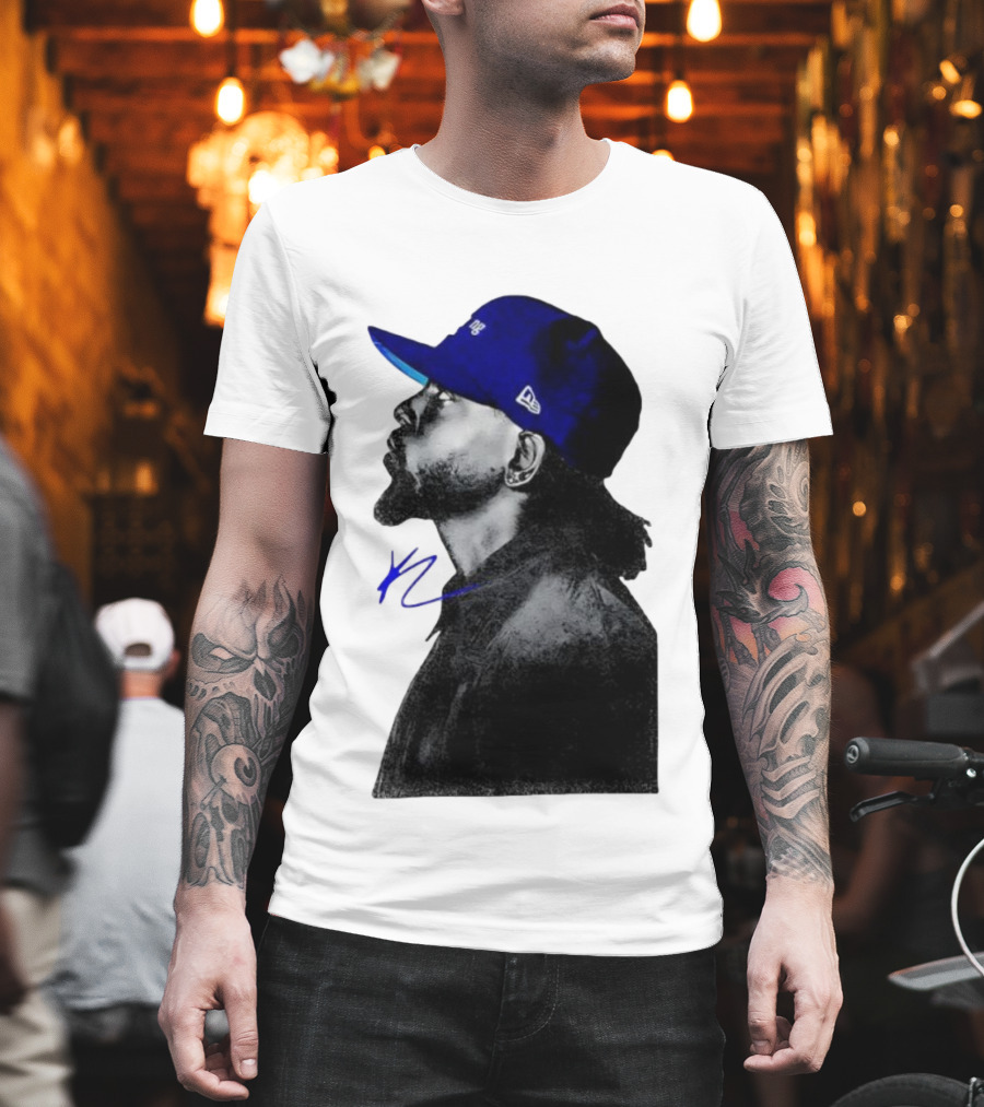 Kendrick Lamar GNX Signature YL Blue Cap T-Shirt