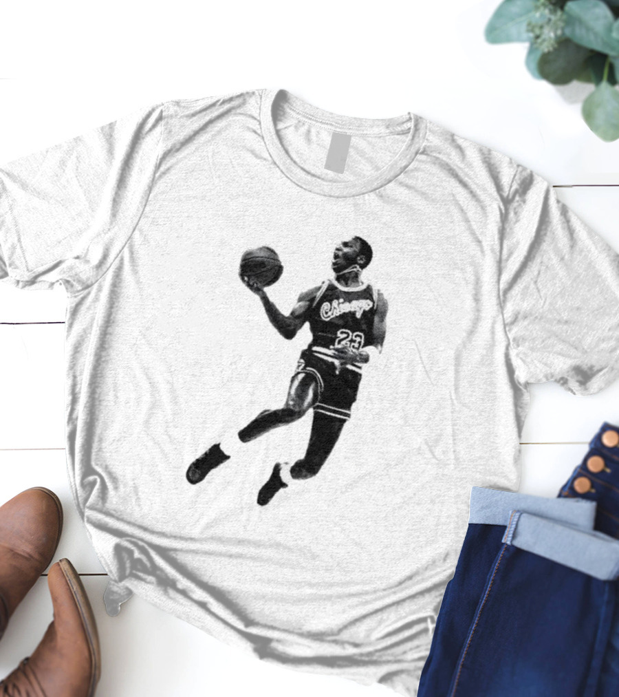 Jordan Chicago 23 Basketball Jump Pose T-Shirt
