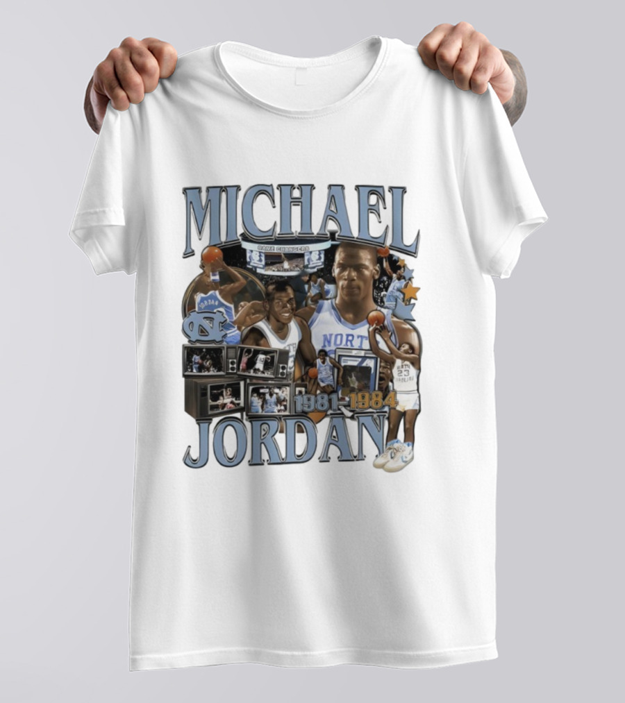 Michael Jordan UNC Tar Heels 1981-1984 Basketball Legend T-Shirt